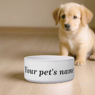Le nom de votre animal sur la gamelle