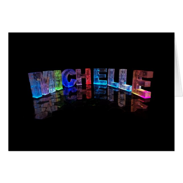 Le nom Michelle en lumières 3D (photo) (Devant horizontal)