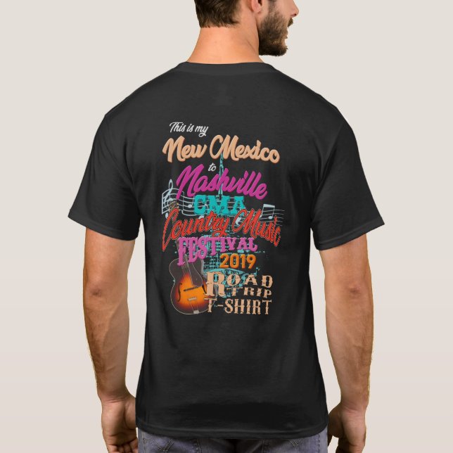 Le Nouveau Mexique au T-shirts de Fest de musique (Dos)