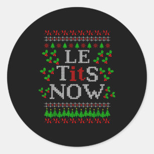 Le Now Christmas Let It Snow Christmas Le Now  Classic Round Sticker