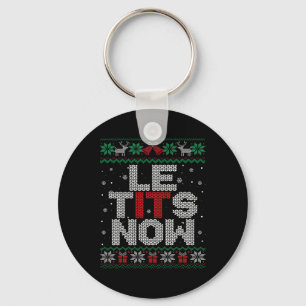 Le Now Funny Xmas Let It Snow Ugly Christmas Sweat Keychain