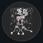 Le Now Halloween Skeleton Christmas Xmas Adults Hu Classic Round Sticker<br><div class="desc">Le Now Halloween Skeleton Christmas Xmas Adults Humour</div>