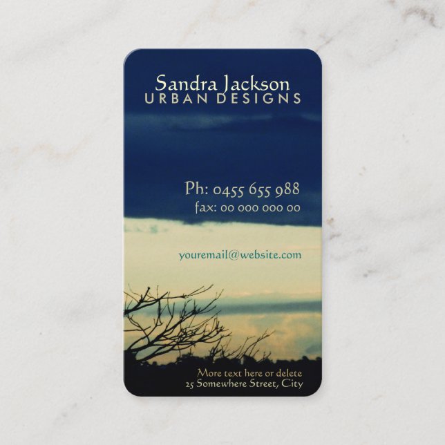 Le nuage scapte le Carte de visite d'humeur (Devant)