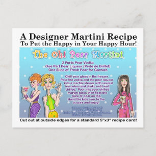Le Oh ! Carte postale Recette Pear Martini