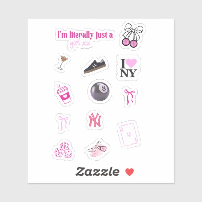 Le pack Sticker Pinterest Girl || Stic étanche (Feuille)