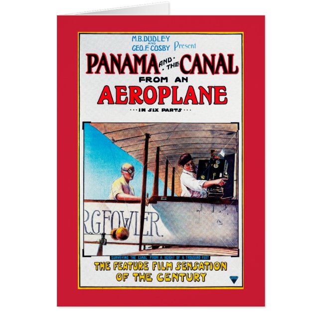 Le Panama et le cinéma de l'avion Canal Promo Post (Devant)