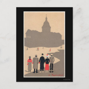 Le Pantheon Art Deco SceneParis, France Postcard