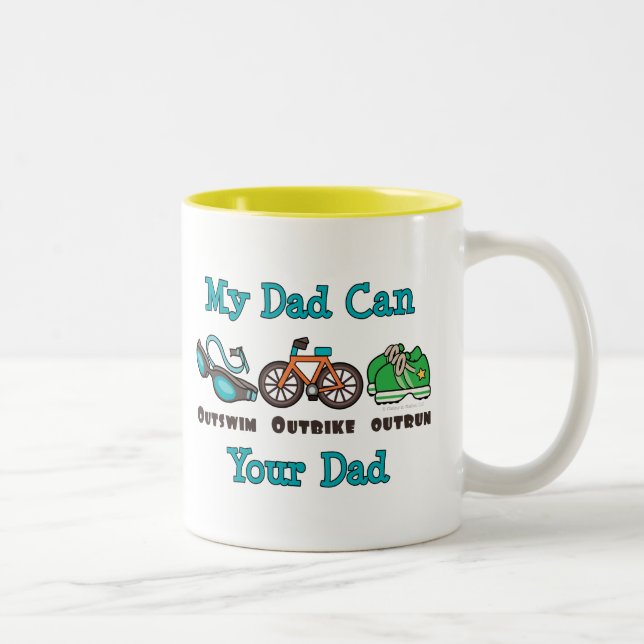 Le papa Outswim la tasse de triathlon dépassée par (Droit)