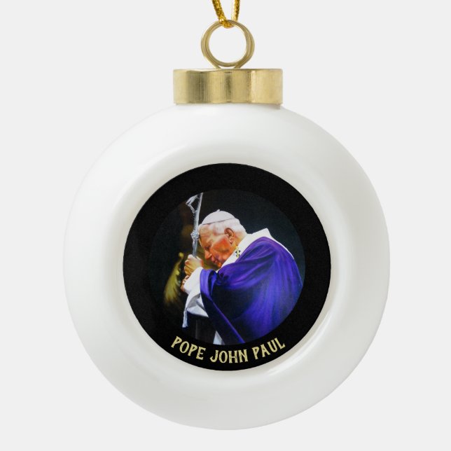 Le pape Jean Paul Ornement d'Arbre de Noël (Devant)