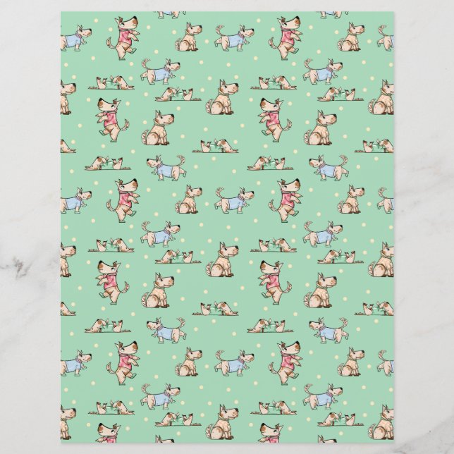Le papier de scrapbooking Motif vert de la vie de  (Devant)
