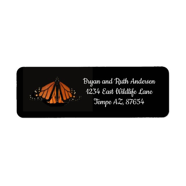 Le papillon Monarque dans la clé d'Orange (Devant)