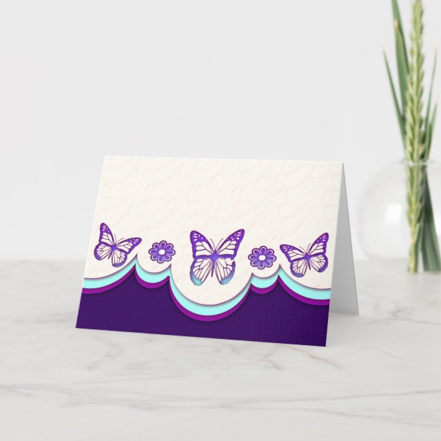 Le papillon rêve la carte (le blanc) (Devant)