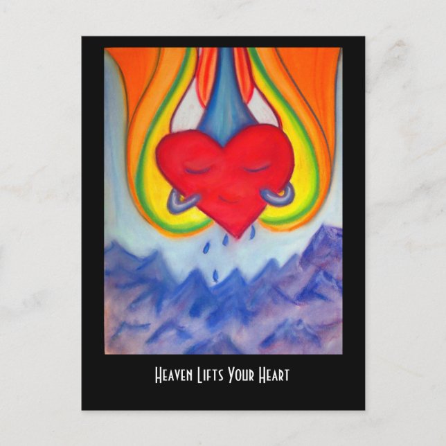 Le paradis lève votre carte postale Coeur (Devant)