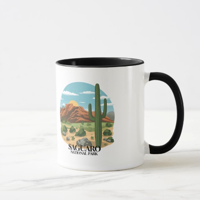 Le Parc national du Saguaro Café Mug (Droite)
