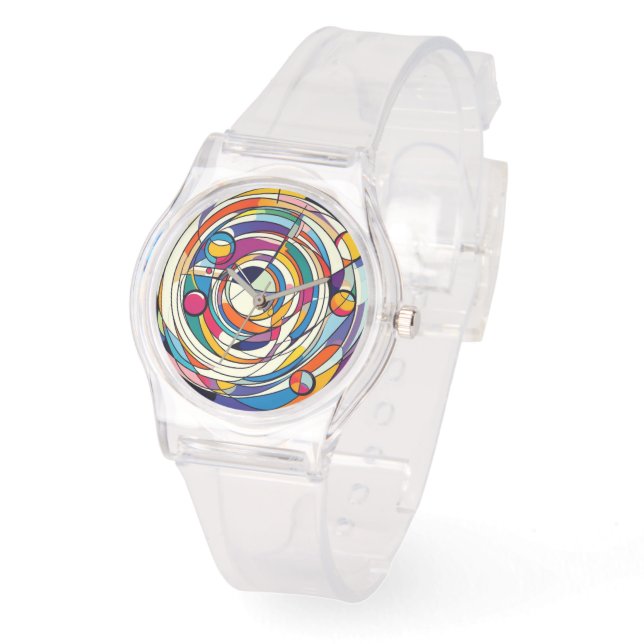 Le Paris Fashion School Abstract Deco Delight Watch (Angle)