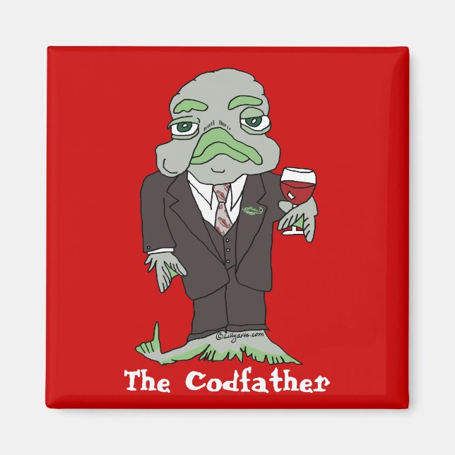 Le Parrain de Codfather Cartoon Fish Magnet Parrai (Devant)