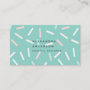 Le pastel arrose le carte de visite vert en bon