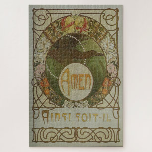 Le Pater - Illustrated Page by Alphonse Mucha E8 Jigsaw Puzzle