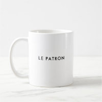 Le Patron | The Boss | Custom French Coffee Mug