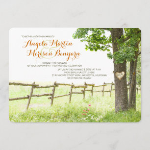 Le pays rustique aime les invitations de mariage d