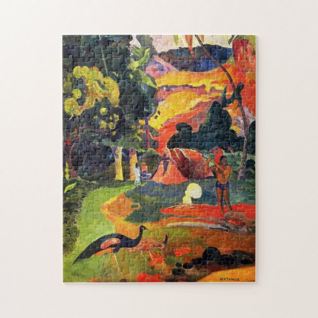 Le paysage de Gauguin avec le puzzle des Peacocks (Vertical)