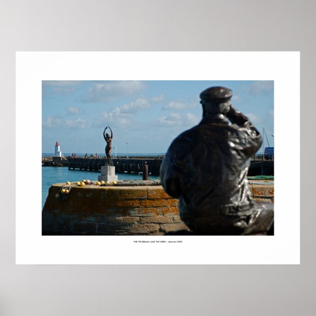 LE PÊCHEUR ET LE SIREN Poster (Devant)