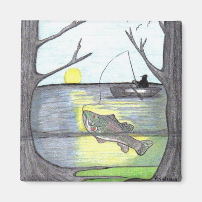 " Le pêcheur " Magnet (Devant)