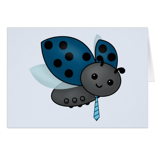 Le père bleu Ladybug dans une cravate (Devant horizontal)