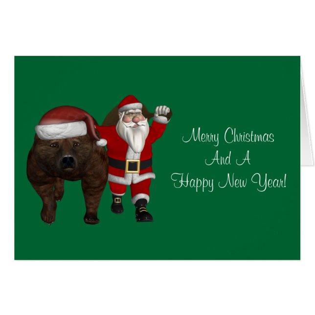 Le Père Noël aime les ours (Devant horizontal)
