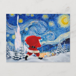 Le Père Noël arrive Carte postale