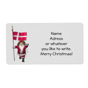 Le père noël avec le drapeau du Danemark Dannebr