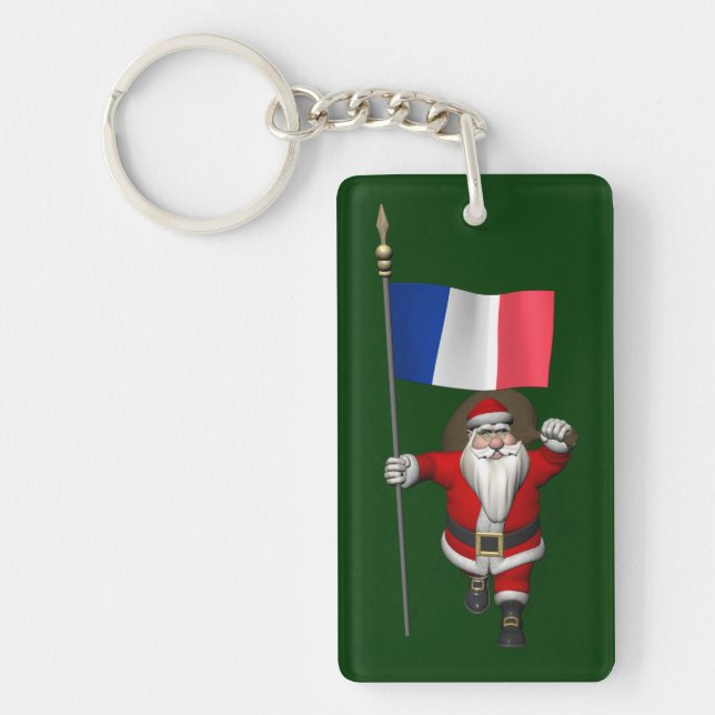 Le Père Noël Avec L'Enseigne De France (Devant)