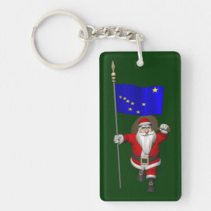 Le Père Noël Avec L'Enseigne De L'Alaska