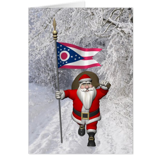 Le Père Noël Avec L'Enseigne De L'Ohio (Devant)
