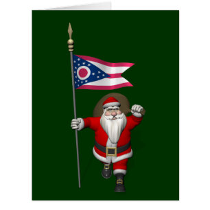 Le Père Noël Avec L'Enseigne De L'Ohio