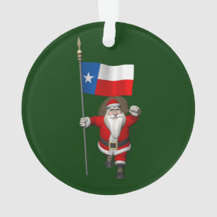 Le Père Noël Avec L'Enseigne Du Texas