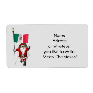 Le Père Noël Avec L'Ensigne Du Mexique
