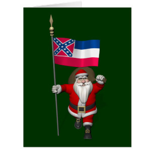 Le Père Noël Avec L'Ensigne Du Mississippi