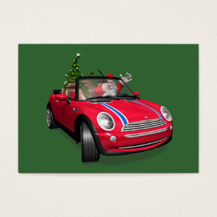 Le Père Noël Conduit Une Mini