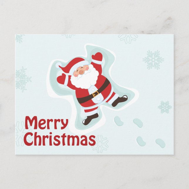 Le Père Noël fait la carte postale de l'ange des n (Devant)
