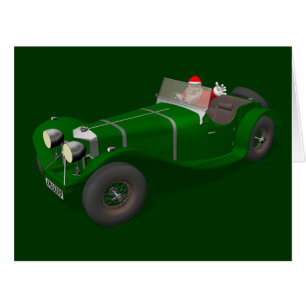 Le Père Noël Jaguar SS 90 est heureux de conduire
