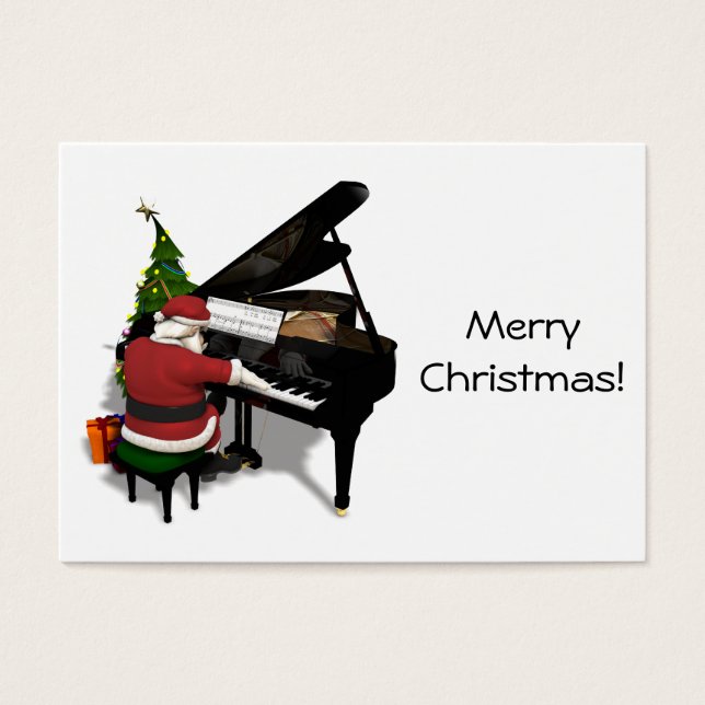 Le Père Noël Jouer Piano (Devant)