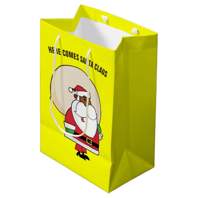 Le père noël noir avec le sac à jouet (Devant Angle)