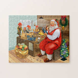 Le Père Noël Préparer Les Cadeaux Jigsaw Puzzle