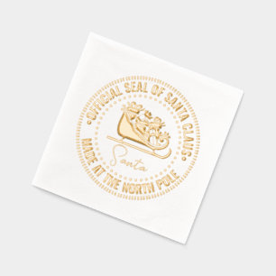 Le Père Noël Sleigh "Sceau Officiel" Fait Pôle Nor