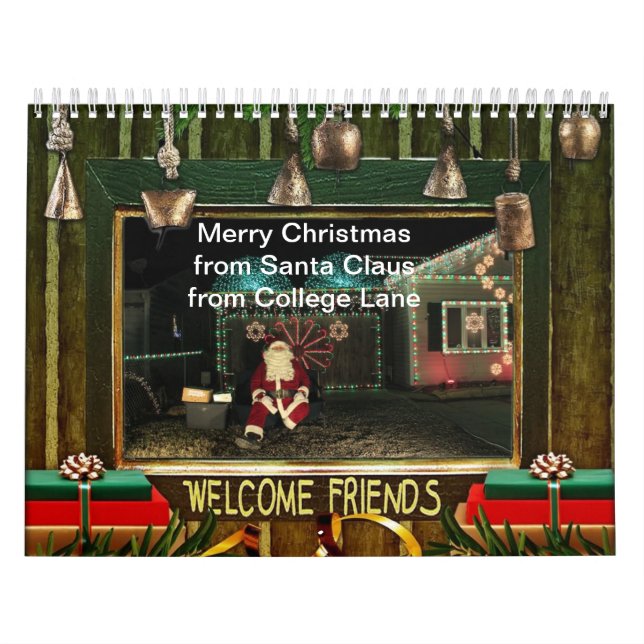 Le Père Noël sur le calendrier de la voie du collè (Protection)