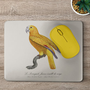 Le Perroquet Jaune ecaille de rouge Mouse Pad