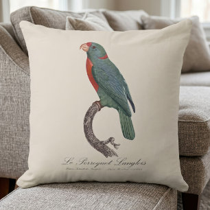 Le Perroquet Langlois by Jacques Barraband Throw Pillow
