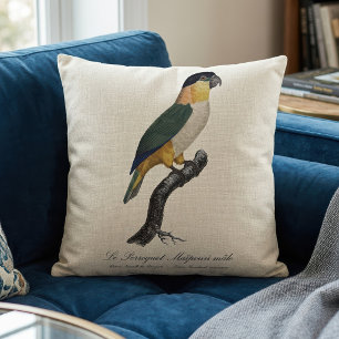 Le Perroquet Maipouri  / Black-headed parrot  Throw Pillow