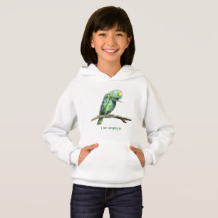 Le perroquet vert l'émailler sweat - shirt à capuc